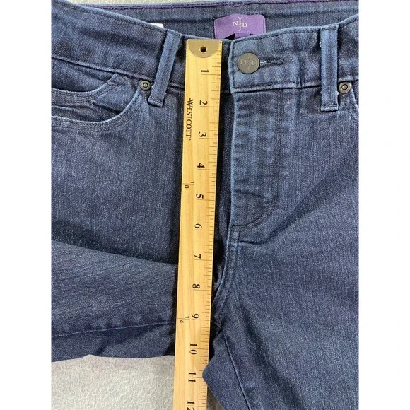 NYDJ Women's Billie Mini Bootcut Size 4 Dark Wash Mid Rise Lift Tuck Casual - Picture 3 of 12